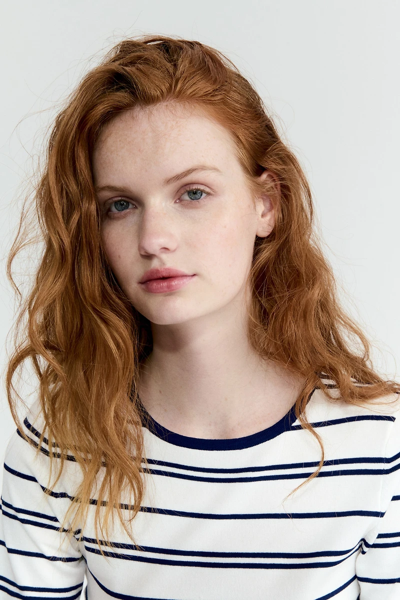 T-shirt en fin tricot