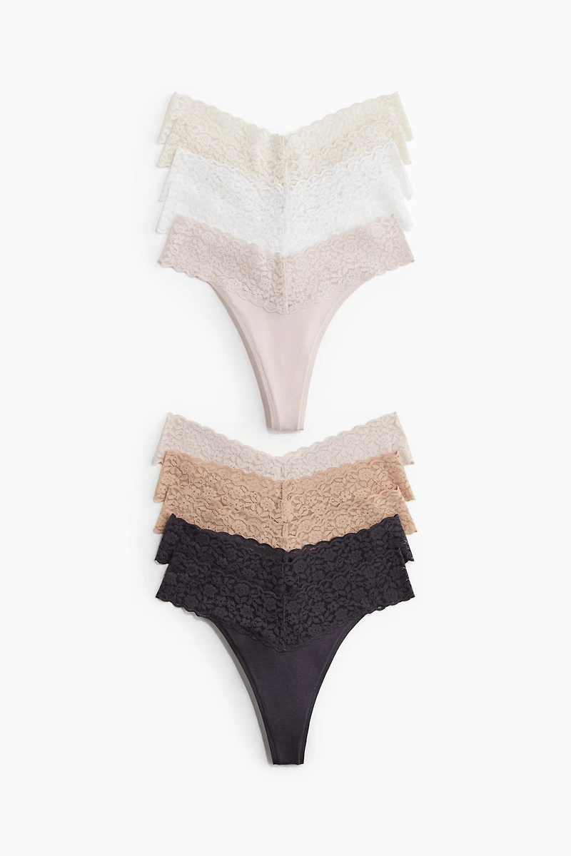 Lot de 10 culottes Thong en dentelle