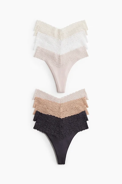 Lot de 10 culottes Thong en dentelle