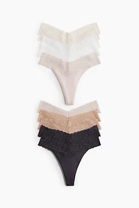 Lot de 10 culottes Thong en dentelle