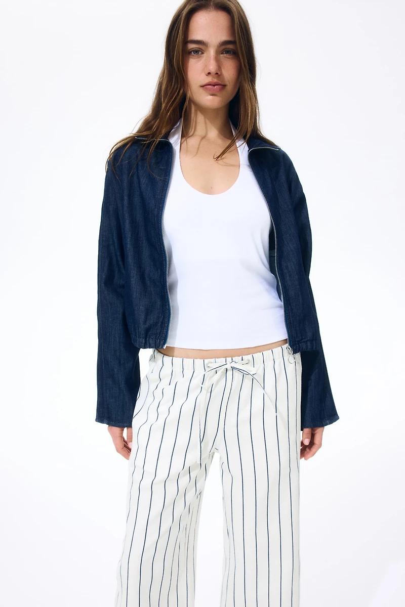 Denim Drawstring Pants