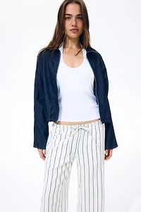 Denim Drawstring Pants