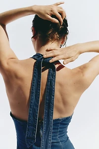 Denim Halterneck Dress