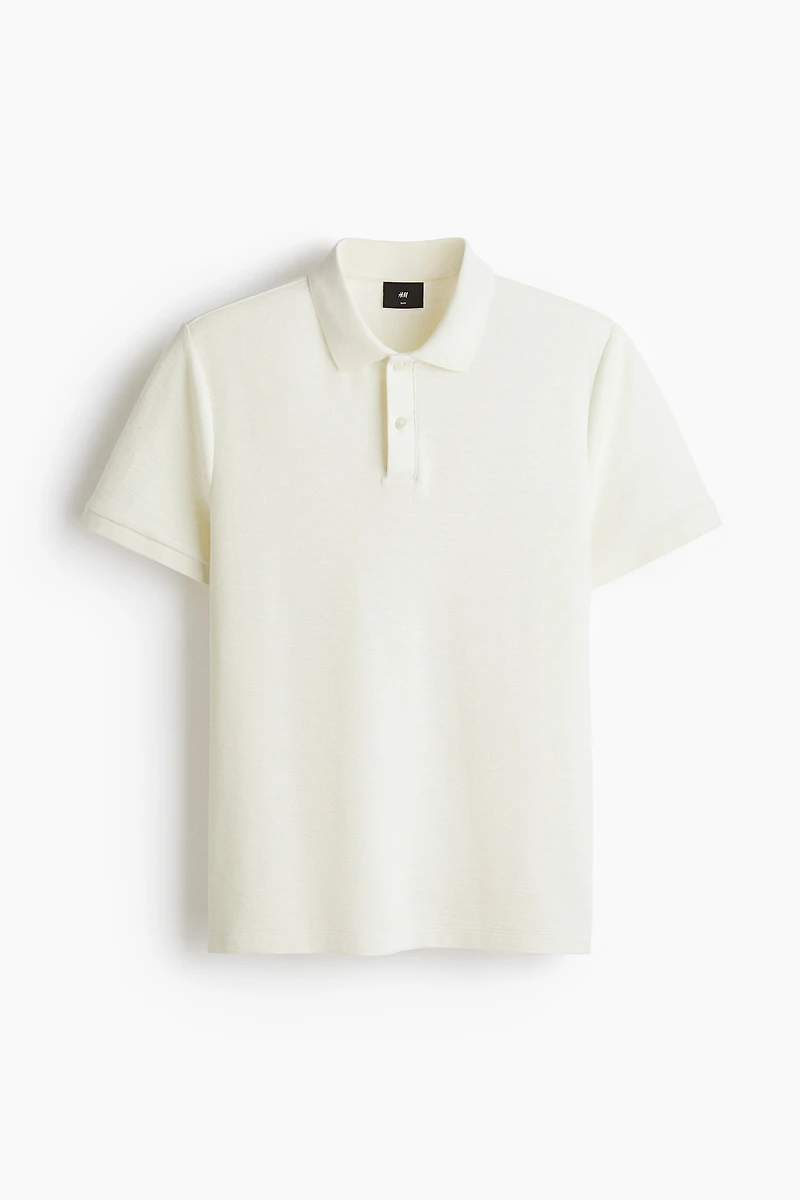 Slim-Fit Jacquard-Knit Polo Shirt