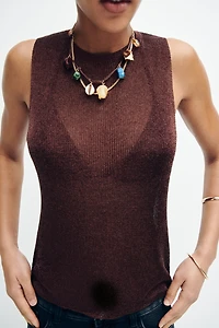 Metallic Knit Top
