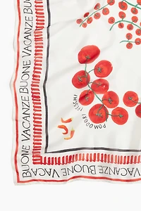 Foulard en satin imprimé