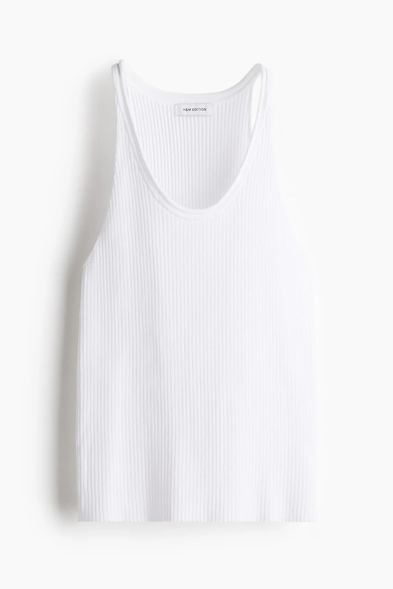 Rib-knit vest top
