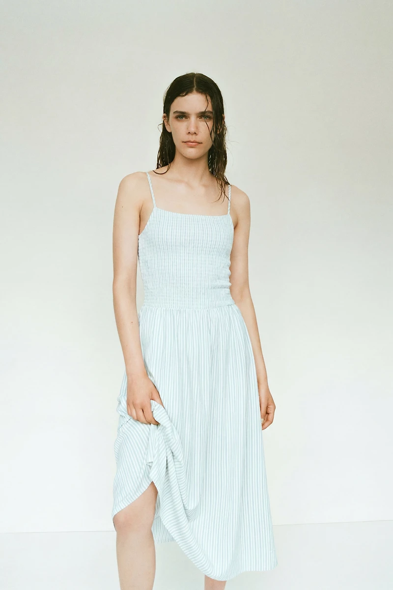Smocked Strappy Dress