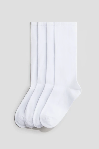 Lot de 4 paires chaussettes scolaires montantes