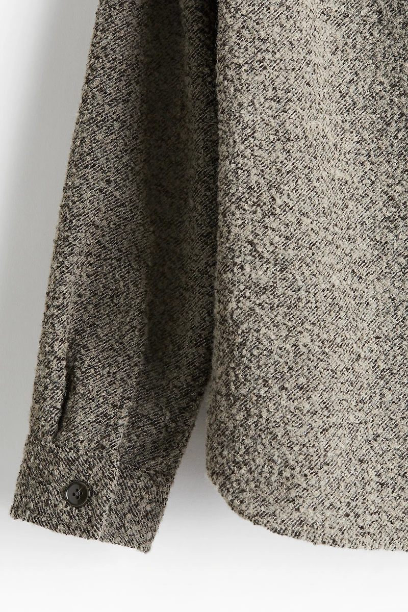 Regular Fit Wool-Blend Overshirt