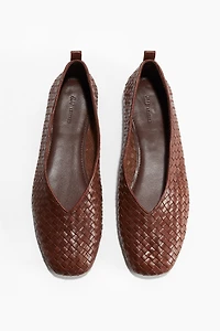 Braided Leather Flats