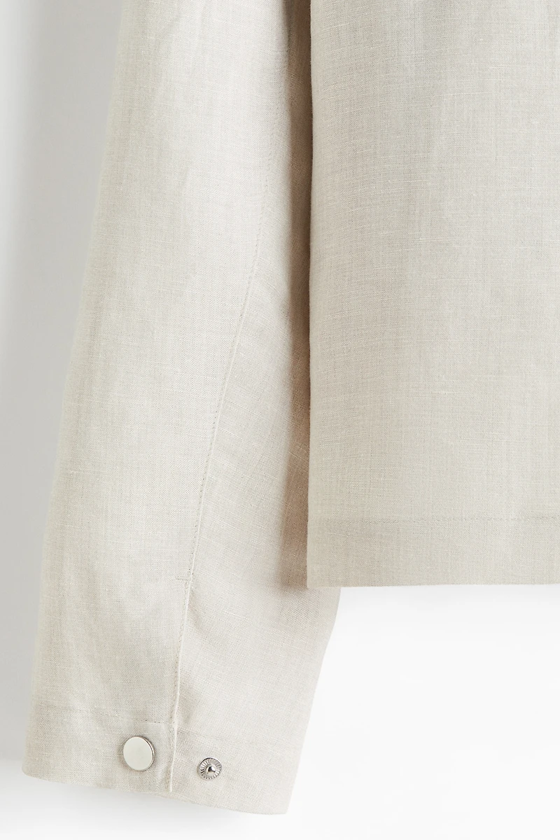 Regular-Fit Linen-Blend Jacket