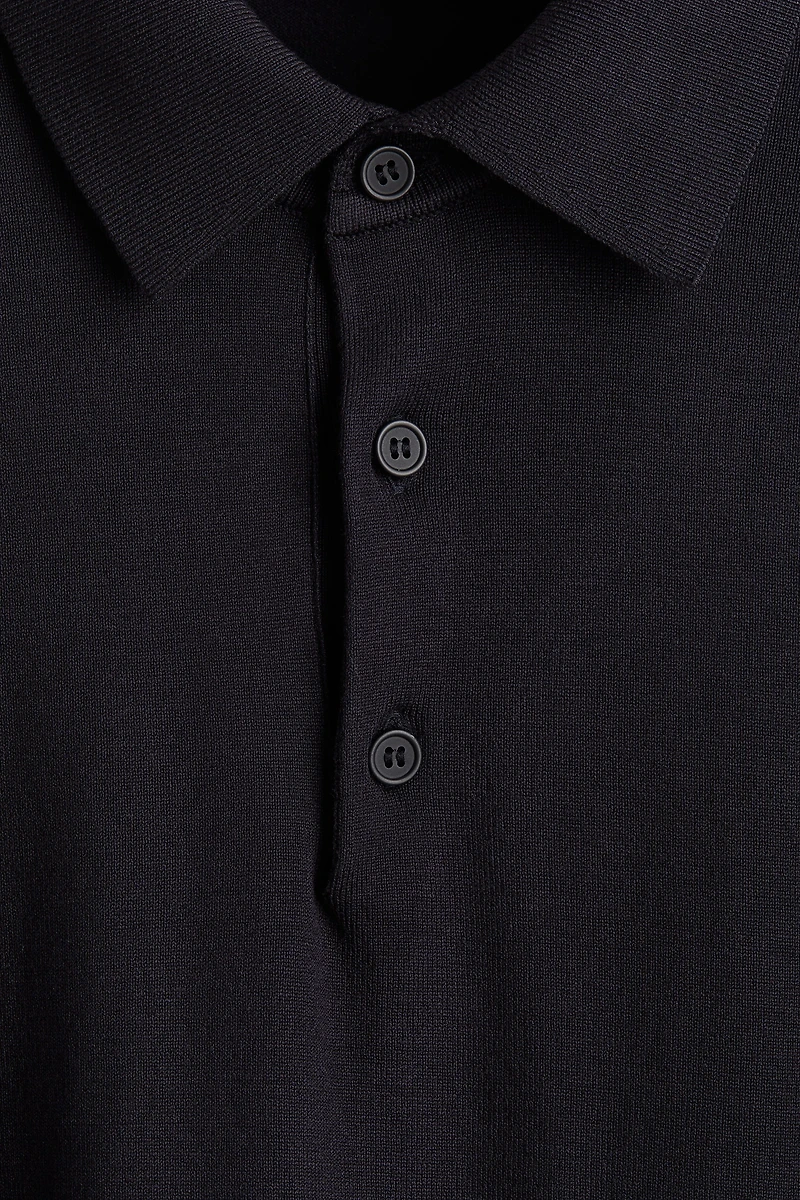 Regular-Fit Fine-Knit Polo Shirt
