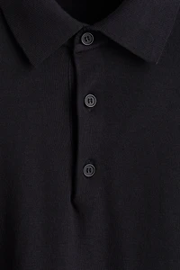 Regular-Fit Fine-Knit Polo Shirt