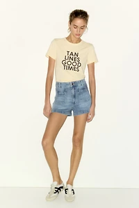 High-Waist Denim Shorts