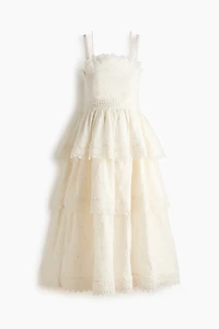 MAMA Lace-Trimmed Nursing Dress