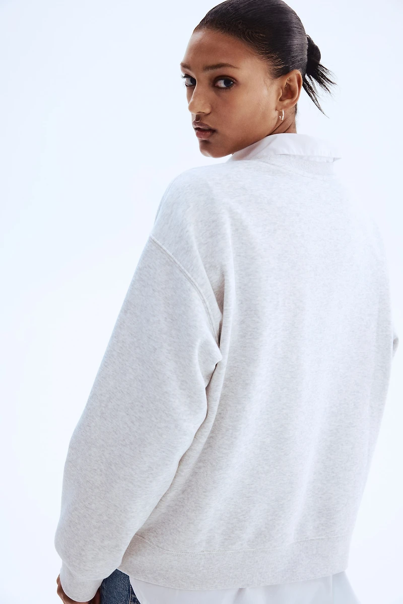 Sweatshirt with Text Motif