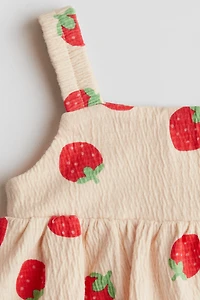Crinkled Bubble-Hem Dress