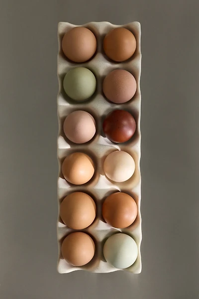 Reactive-Glaze Egg Tray