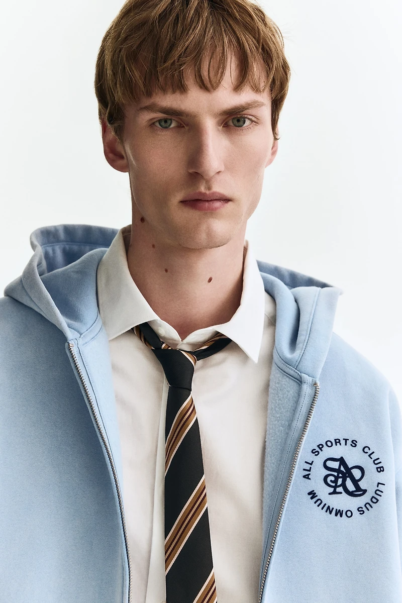 Loose-Fit Hooded Jacket