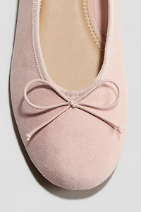Bow-Detail Ballet Shoes