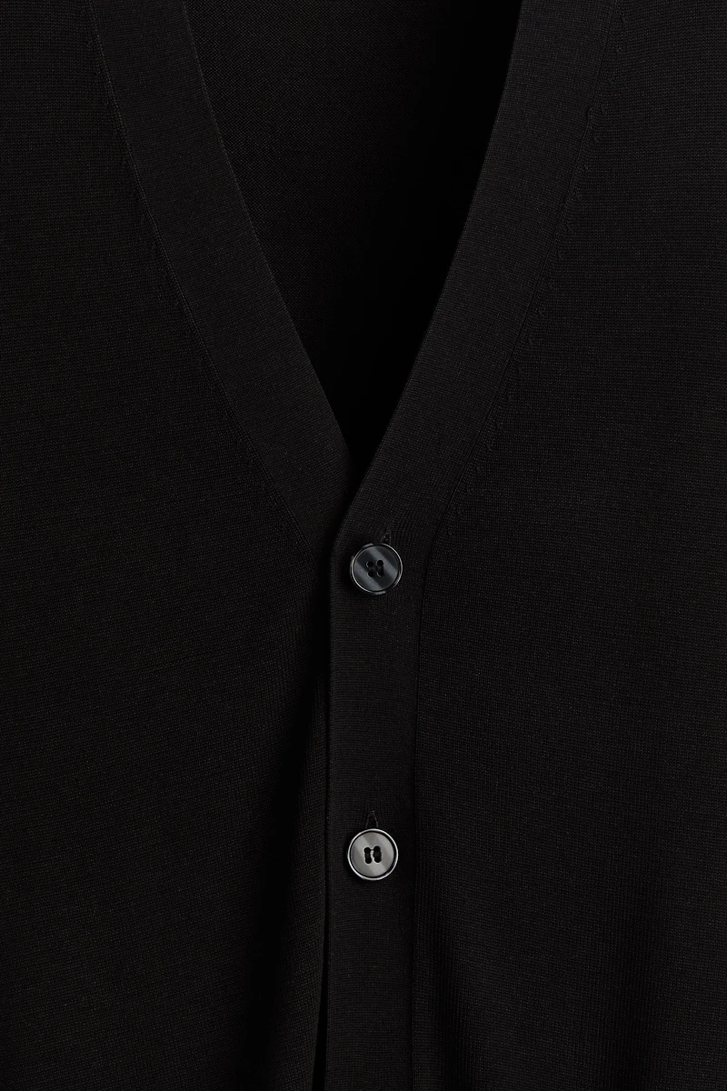 Regular Fit Fine-Knit Cardigan