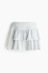 Tiered Jersey Mini Skirt