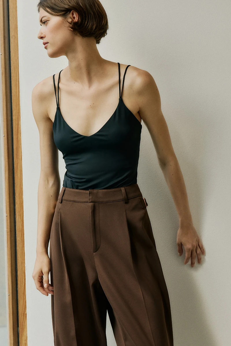 Buckle-Detail Balloon-Leg Pants