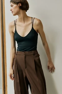 Buckle-Detail Balloon-Leg Pants