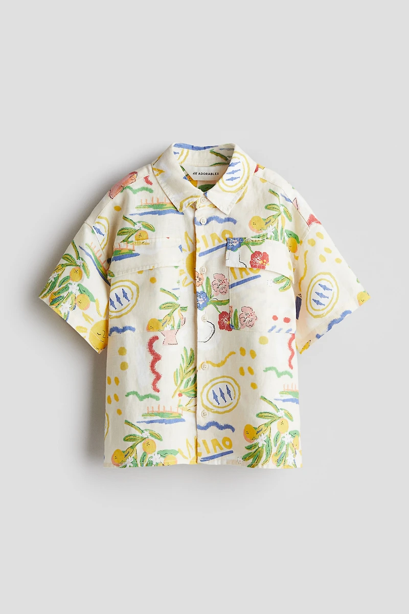 Printed Linen Shirt