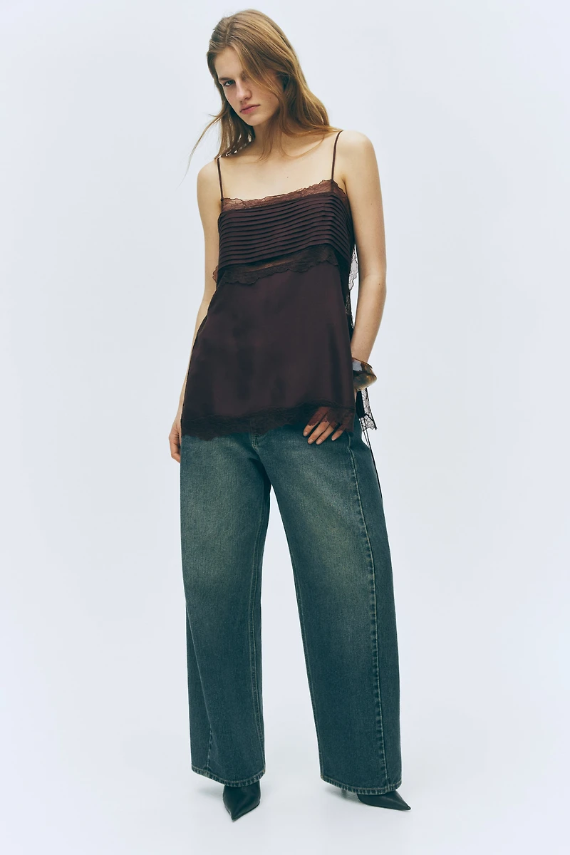 Lace-Trimmed Camisole Top