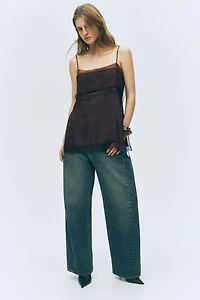 Lace-Trimmed Camisole Top