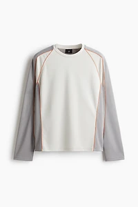 Loose-Fit Long-Sleeved Mesh Shirt