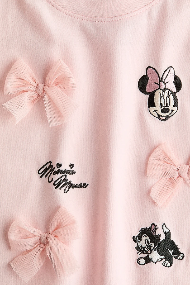 Cotton T-Shirt with Printed Motif