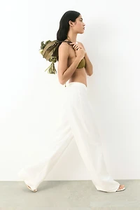 Linen-Blend Pants