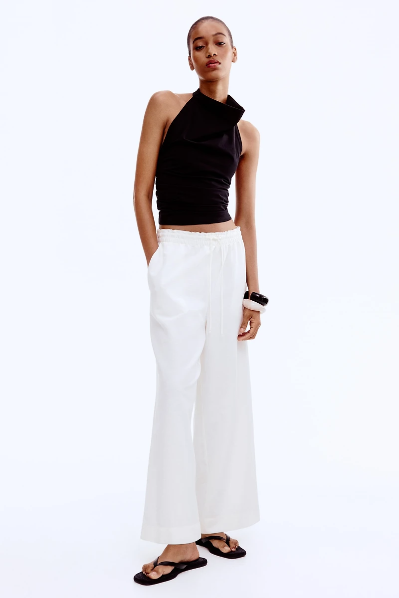 Draped Halterneck Top