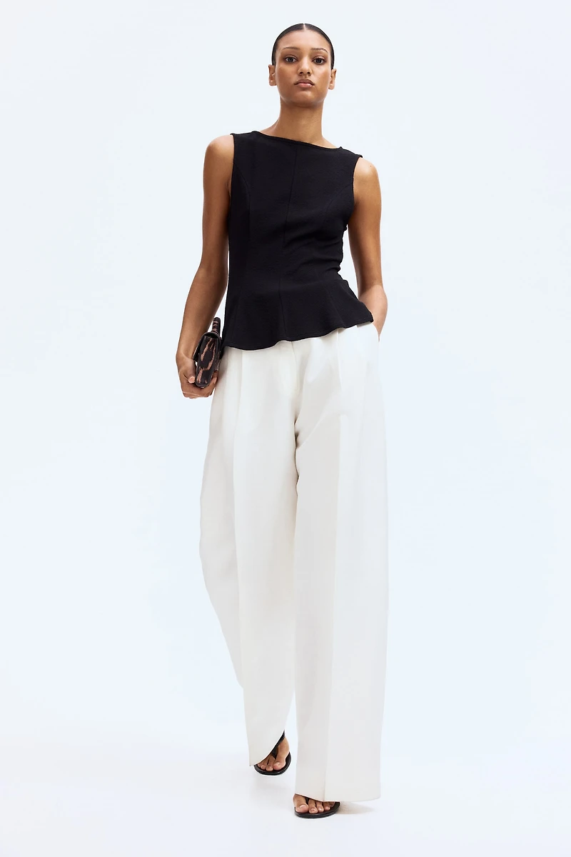 Sleeveless Peplum Top