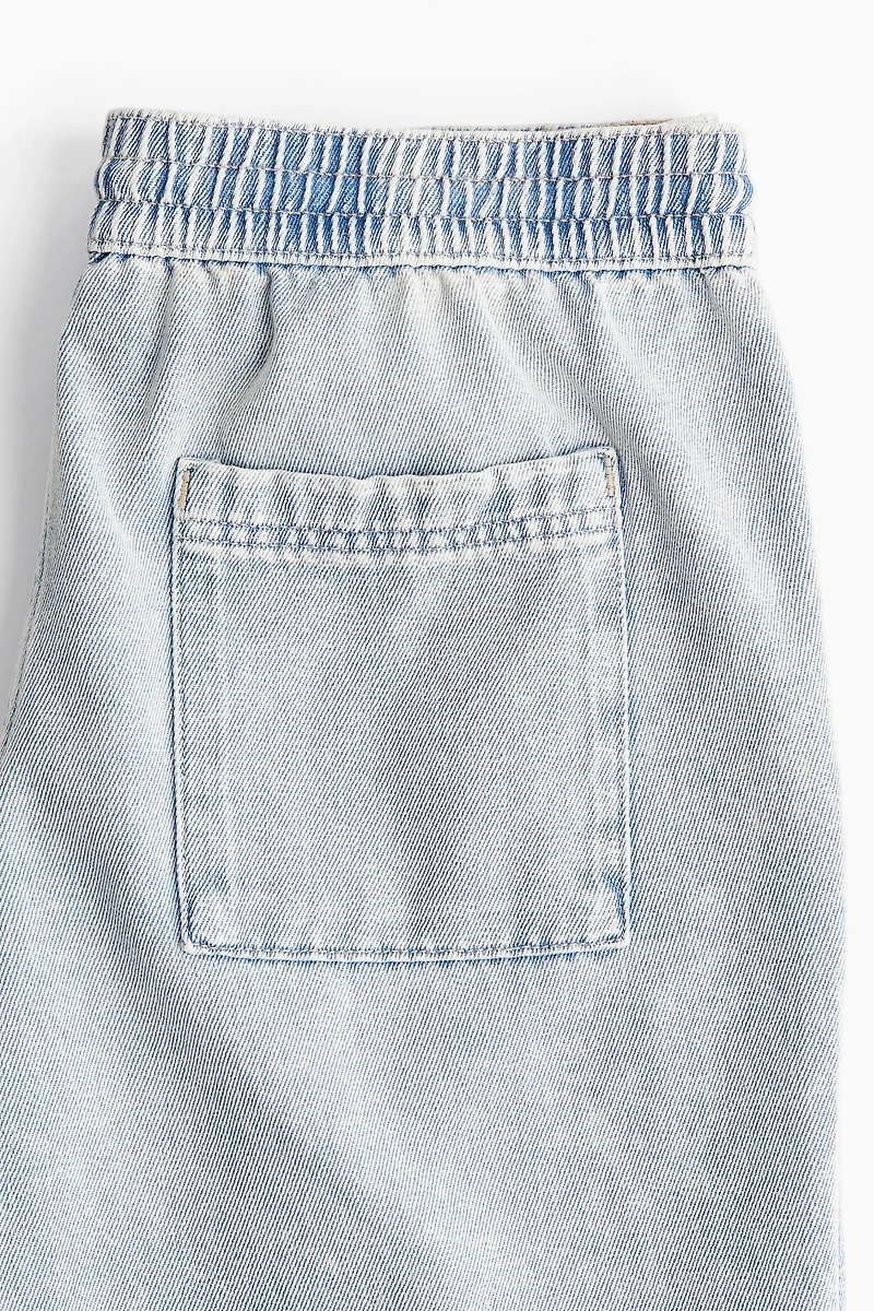 Pantalon en denim avec taille élastique