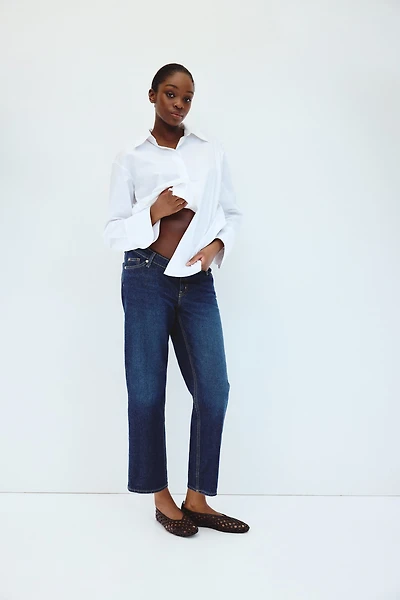 MAMA Straight Ankle Jeans