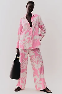 Patterned Oversized Shirt