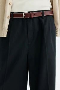 Loose-Fit Linen-Blend Pants