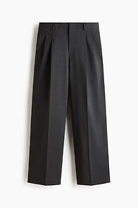 Pantalon sur mesure ample en laine mélangée