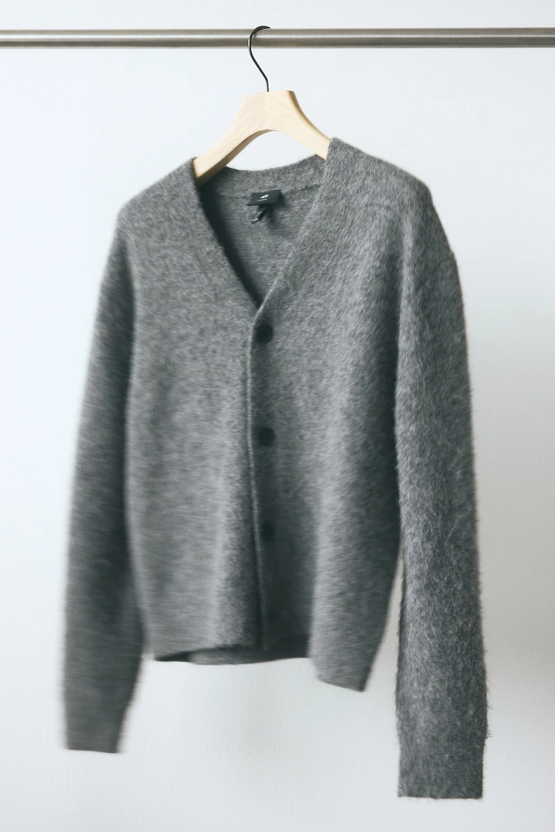 Loose-Fit Fuzzy Cardigan