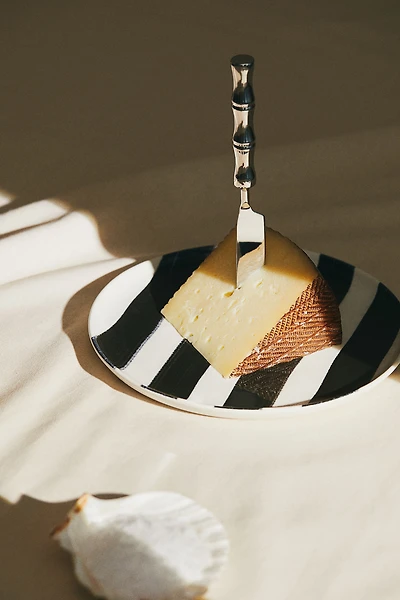 Assiette moyenne en grès cérame à motif