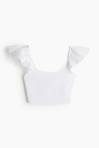 Haut court avec smocks