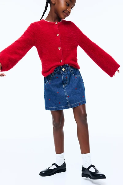 Jupe en denim avec motifs