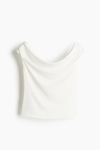 Haut épaules nues à effet drapé