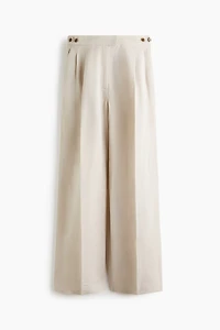 Linen-Blend Dress Pants