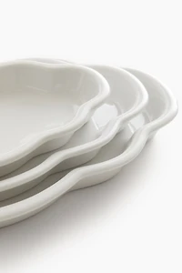 Lot de 3 assiettes de service en porcelaine