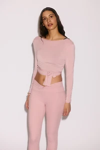 Cropped Long-Sleeved Yoga Top